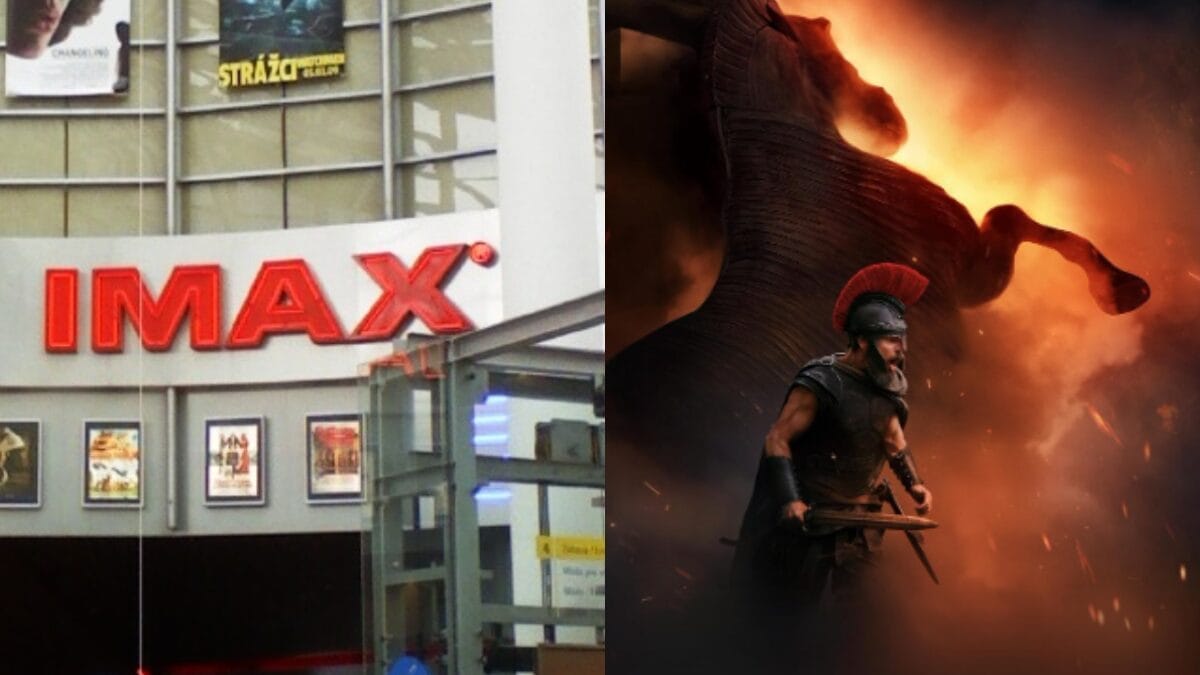 Bobinas usadas em uma projeção IMAX; a cópia de A Odisseia pesa cerca de 300 quilos, mede 18 quilômetros e só pode ser projetada em pouquíssimas salas no mundo (Foto: Kucmel007 / Wikimedia Commons | Divulgação / IMDb)