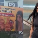 “Mau gosto”: Outdoor com ex-atriz 18+ Mia Khalifa a poucos metros de creche gera polêmica em SC e vai parar no MPSC