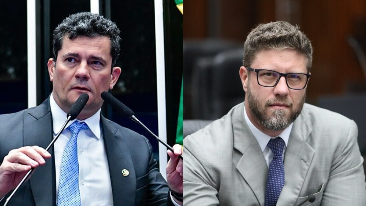 Sergio Moro (PL) e Requião Filho (PDT) são dois dos principais nomes que disputam o governo do Paraná (Foto: Waldemir Barreto, Agência Senado; Orlando Kissner, Alep)