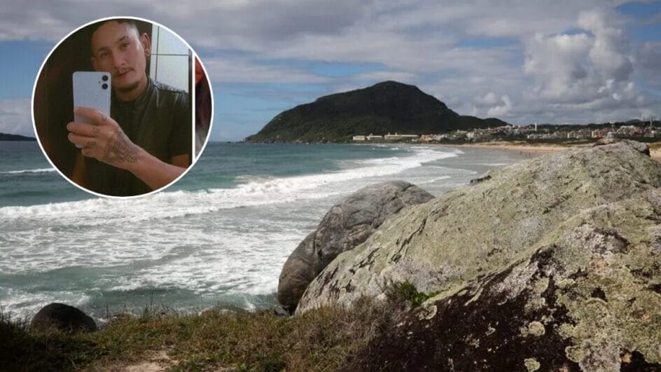 Corpo de Alberto foi encontrado dentro de uma mala na Praia do Santinho, em Florianópolis (Foto: Lucas Amorelli, Arquivo DC)