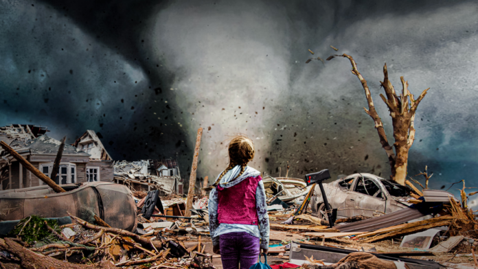 13 Minutos de Tormenta acompanha quatro famílias durante a chegada de um tornado e mistura drama familiar com elementos de filme-catástrofe (Foto Divulgação)