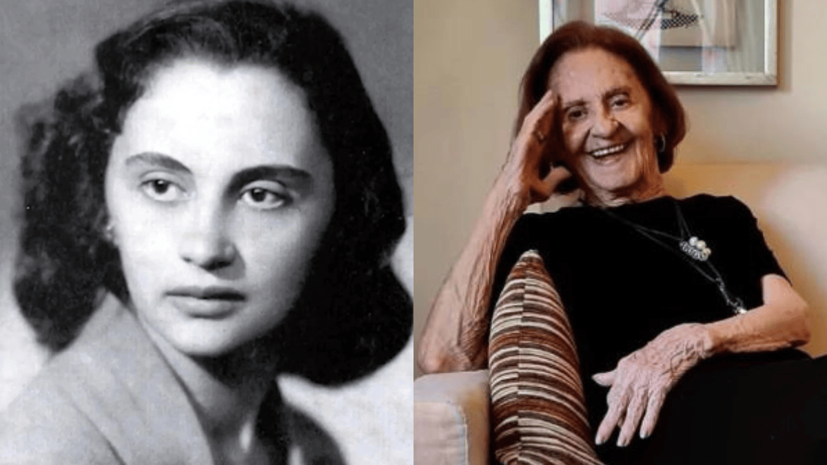 Laura Cardoso em dois momentos da vida; a atriz começou a carreira ainda adolescente e permaneceu em atividade por mais de oito décadas (Foto: Reprodução)