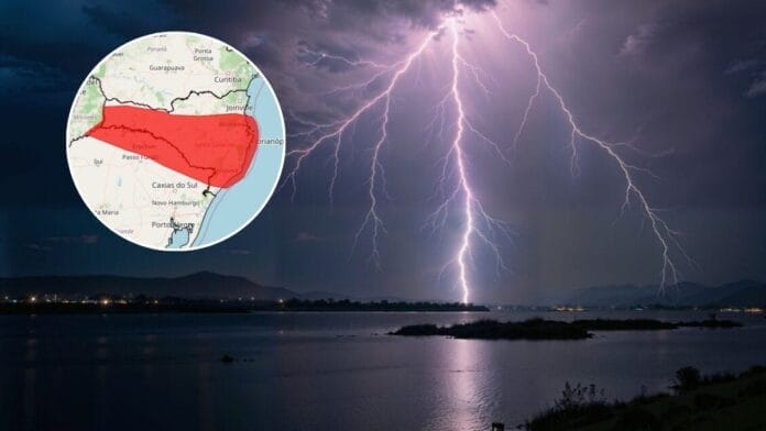Alerta vermelho do Inmet: mais de 350 cidades do Sul do BR entram em grande perigo para temporal e chuva de granizo
