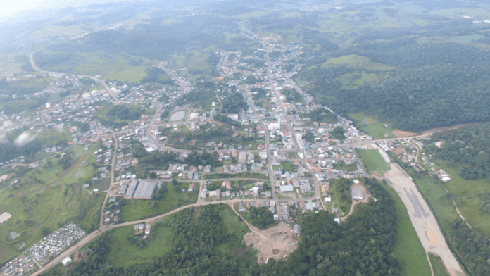vista aérea da cidade de Anita Garibaldi