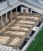 Arquibancada inédita no futebol brasileiro entra na última fase da construção