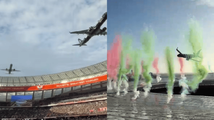 Vídeo mostra aviões de marca brasileira sobrevoando estádio a poucos metros durante partida