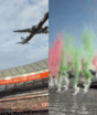 Vídeo mostra aviões de marca brasileira sobrevoando estádio a poucos metros durante partida