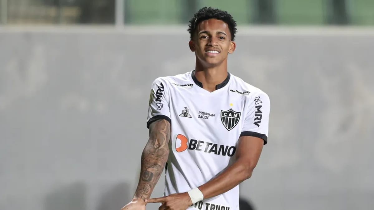 Borrero celebra gol marcado pelo Atlético-MG