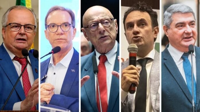 Candidatos ao Senado participam de debate da CBN e do NSC Total (Fotos: Divulgação)