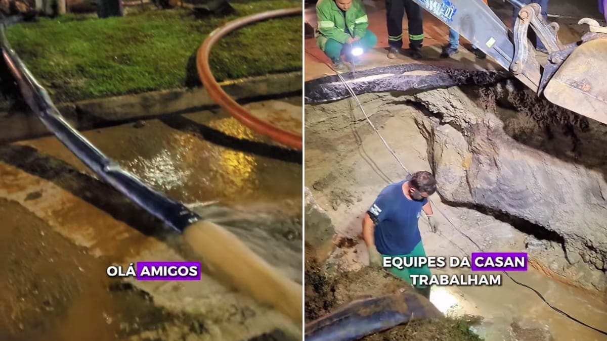 Cratera abre na Ponte Pedro Ivo (Foto Divulgação, GMF)