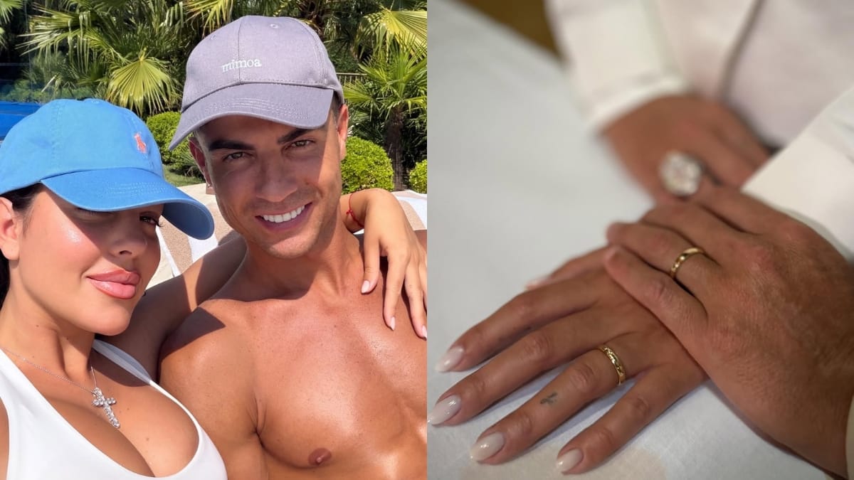Cristiano Ronaldo e Georgina se casaram após 10 anos juntos (Foto: Redes sociais, Reprodução)
