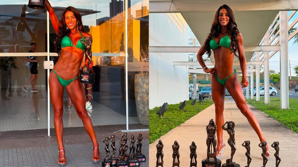 Inaê Barros fez a estreia no fisiculturismo em Campinas (Foto: Redes sociais, Reprodução)