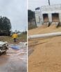 Idoso morre após grave colisão frontal entre carro e caminhão na BR-280