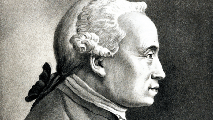 Retrato ou gravura de Immanuel Kant