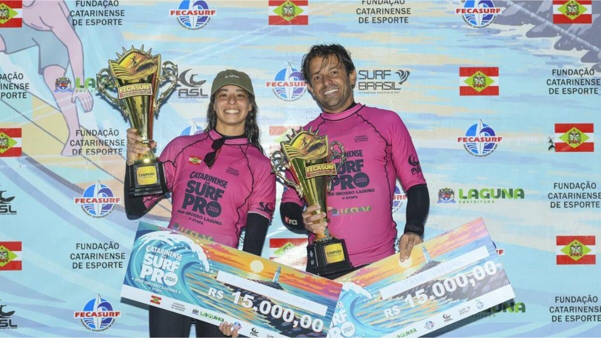 Novata e veterano são campeões da primeira etapa do Circuito Catarinense de Surfe