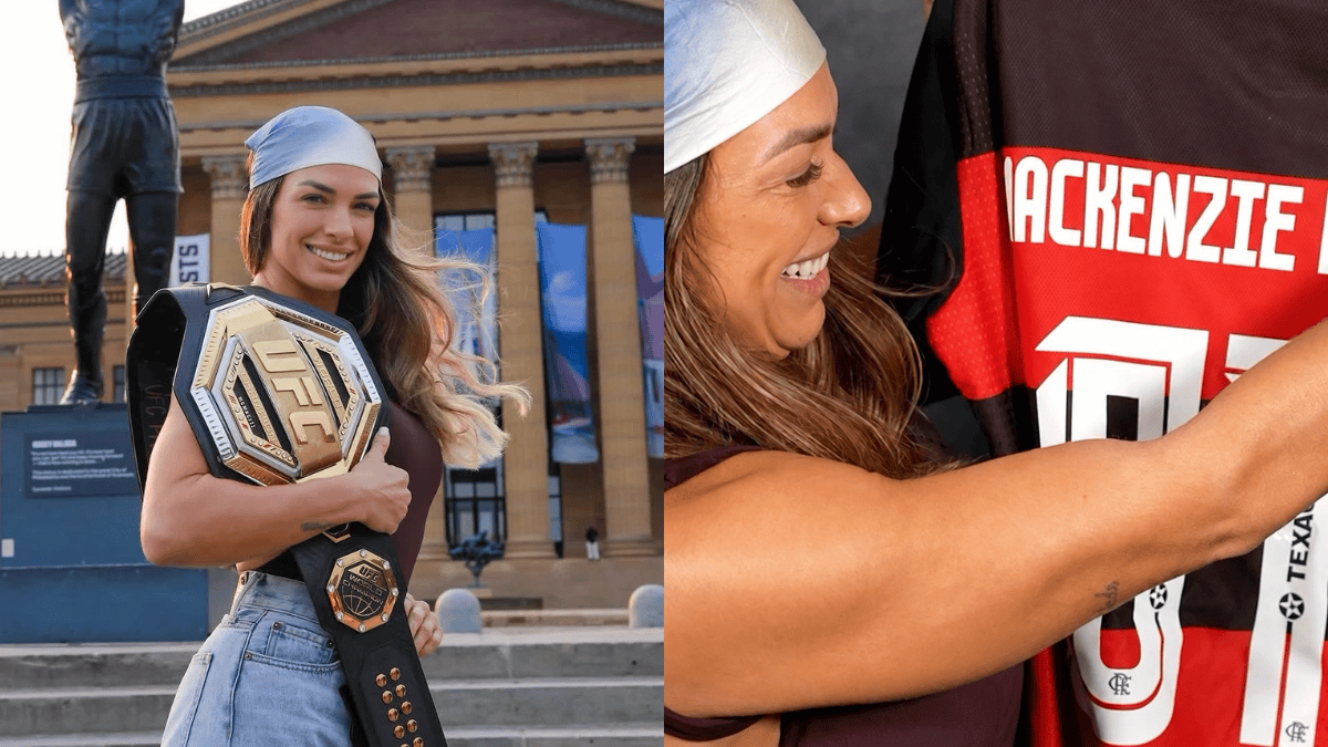 Mackenzie Dern defenderá o título mundial do UFC neste sábado (Foto: Divulgação, UFC | Paramount, Instagram, Reprodução)