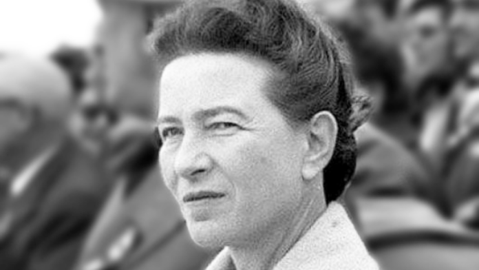 Retrato fotográfico de Simone de Beauvoir