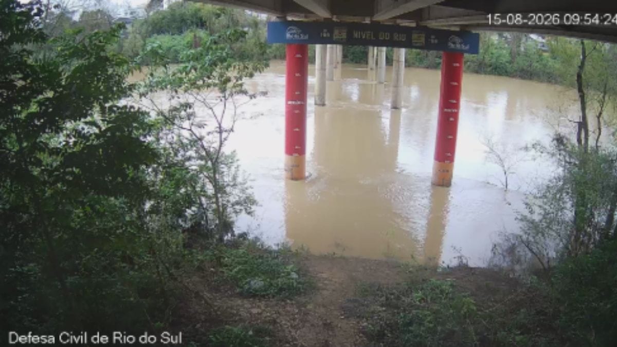 Rio do Sul descarta enchente após chuva abaixo do esperado e prevê rio com no máximo 6,50 metros