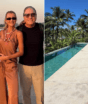 Roberto Justos e Ana Paula Siebert se hospedam em resort com “banheiro a céu aberto” na Bahia para casamento da filha do empresário