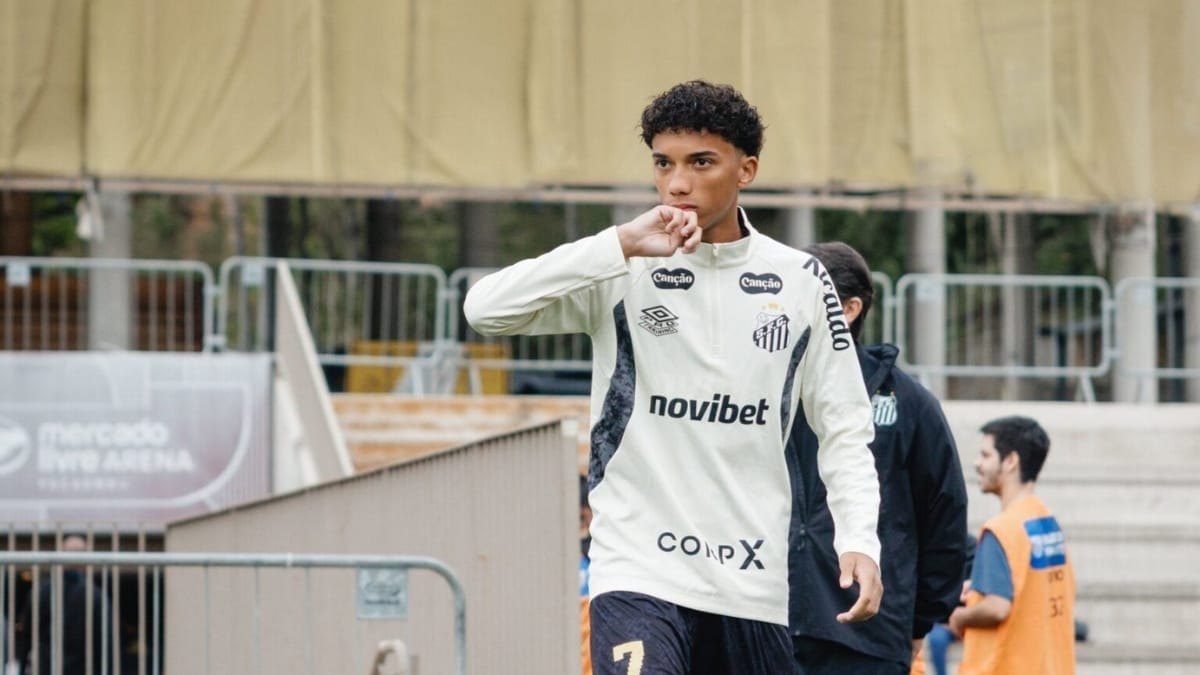 Robinho Jr. não entra em campo desde 21 de julho (Foto: Raul Baretta, Santos FC)