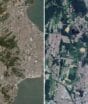 Imagens de satélite mostram “boom populacional” em cidade colada em Florianópolis que ganha 22 famílias por dia