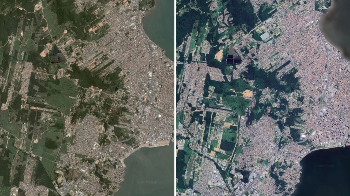 São José entre 2003 e 2026, segundo imagens de satélite do Google Earth