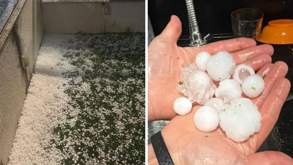 Tempestade de granizo causa estragos na Grande Florianópolis
