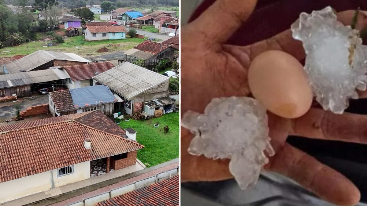 Tempestade de granizo e vendaval levam cidades a decretar situação de emergência em SC