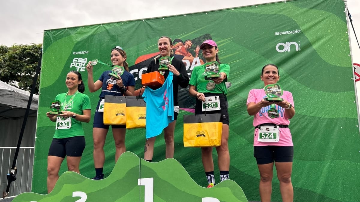 Veja os campeões e os pódios da Corrida Verde em Joinville
