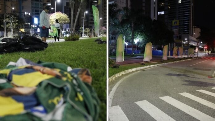 Windbanners eleitorais tomaram ruas de cidades de SC