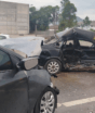 Batida violenta na BR-282 deixa motorista morto e mulher gravemente ferida na Grande Florianópolis