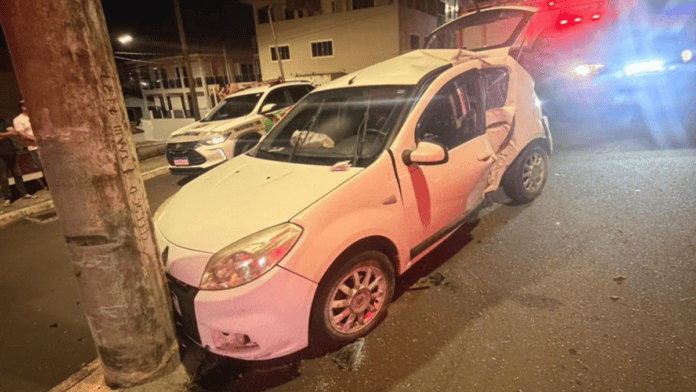 Acidente aconteceu em Campos Novos, durante a madrugada (Foto: CBMSC, Divulgação)