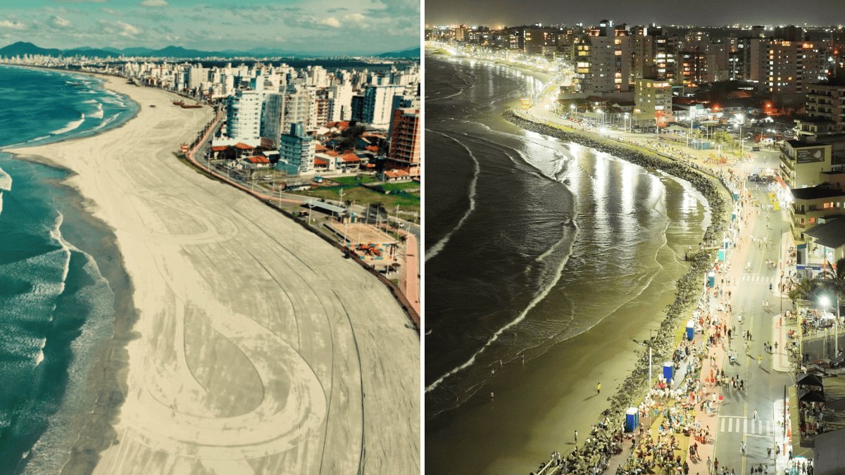 Imagens mostram o antes e depois de praia que passou por alargamento milionário após “quase sumir do mapa”