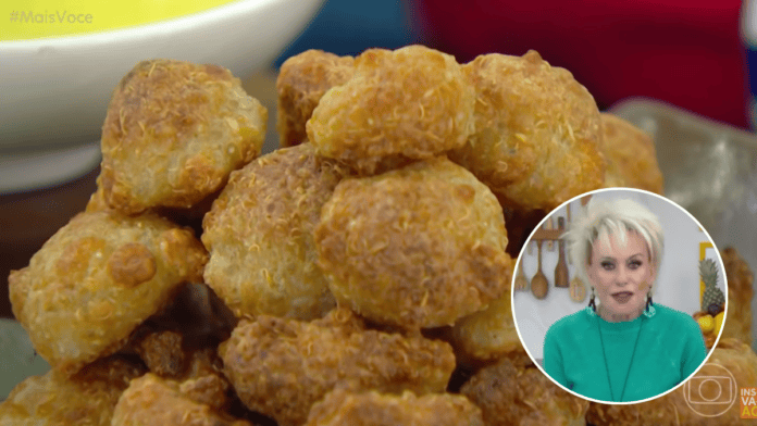 Aprenda a fazer o bolinho saudável de quinoa de Ana Maria Braga, receita prática preparada na air fryer e servida com molho de mostarda.