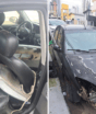 Carro completamente destruído é encontrado abandonado em rua de Balneário Camboriú e removido