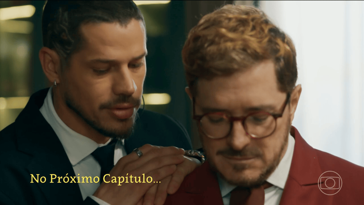 cena da novela das nove da TV Globo