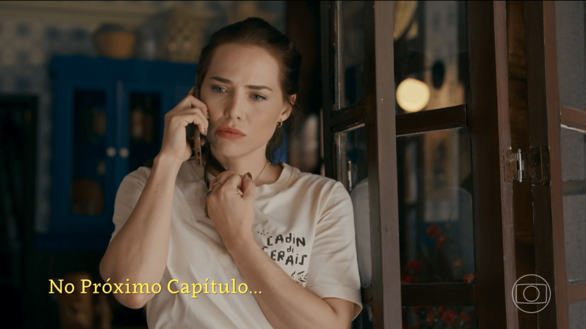 cena da novela das nove da TV Globo