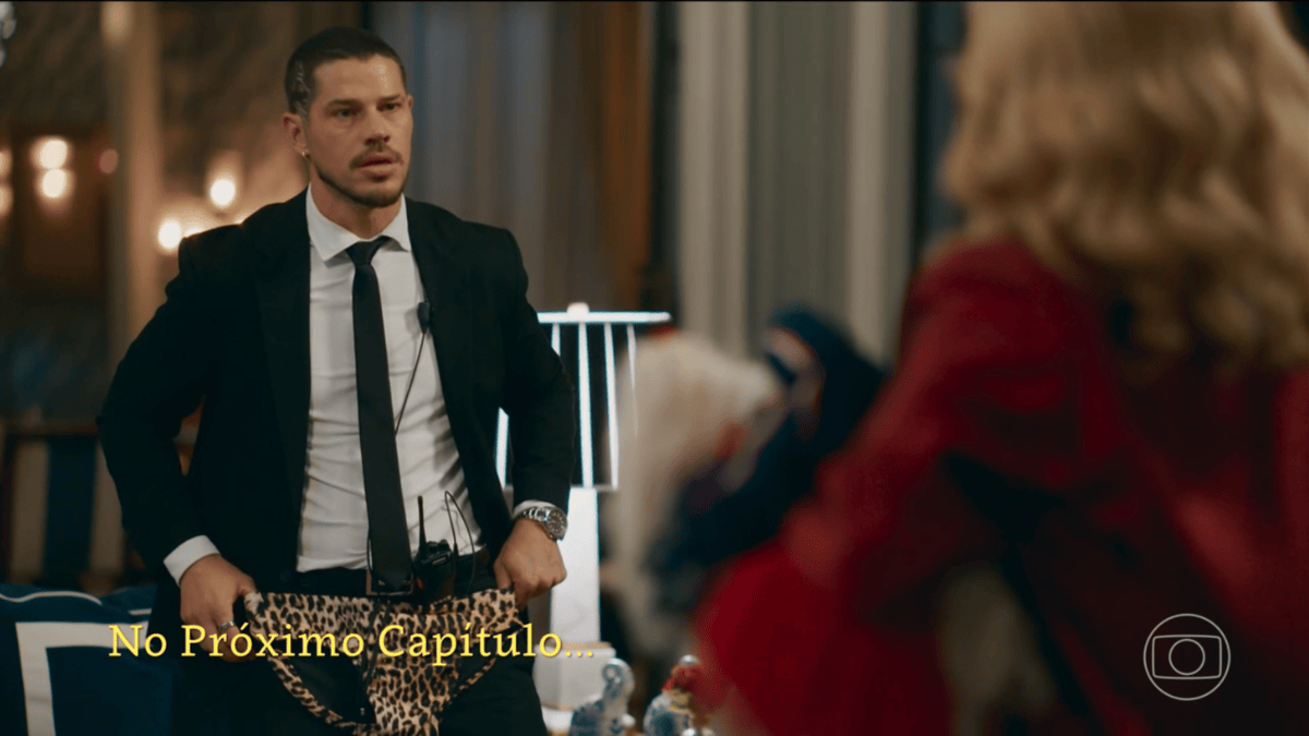 cena da novela das nove da TV Globo