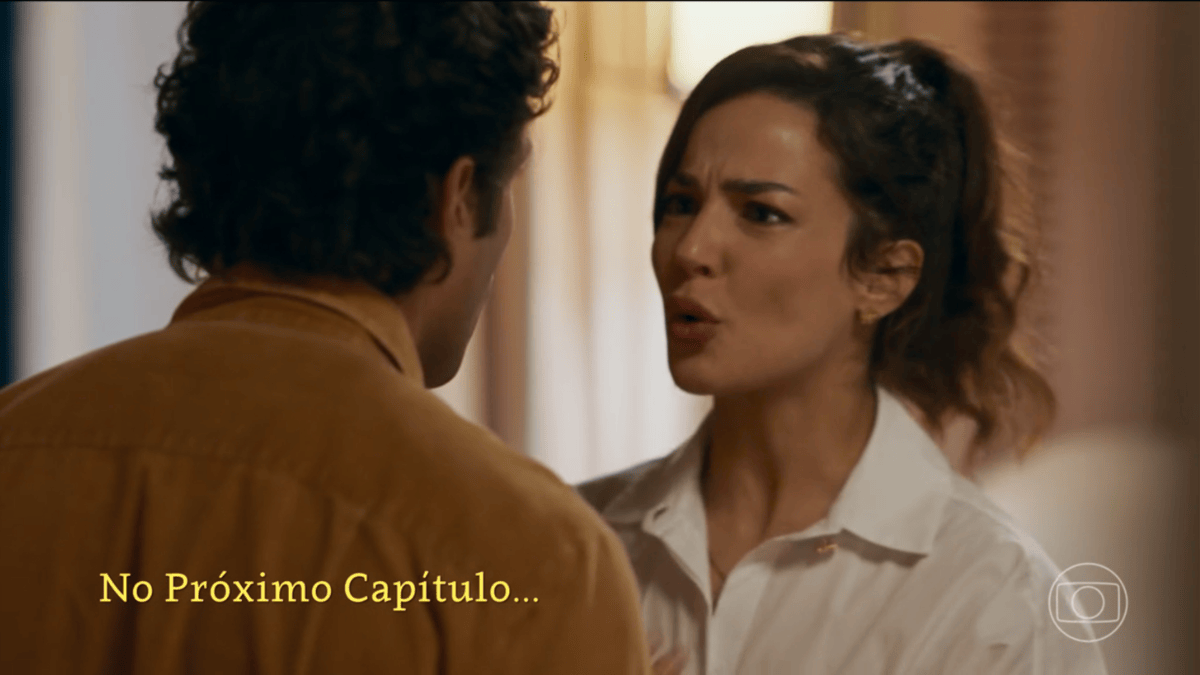 cena da novela das nove da TV Globo