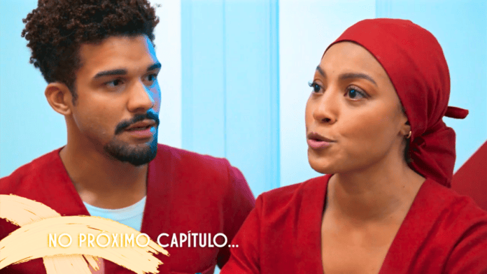 cena da novela das sete da TV Globo