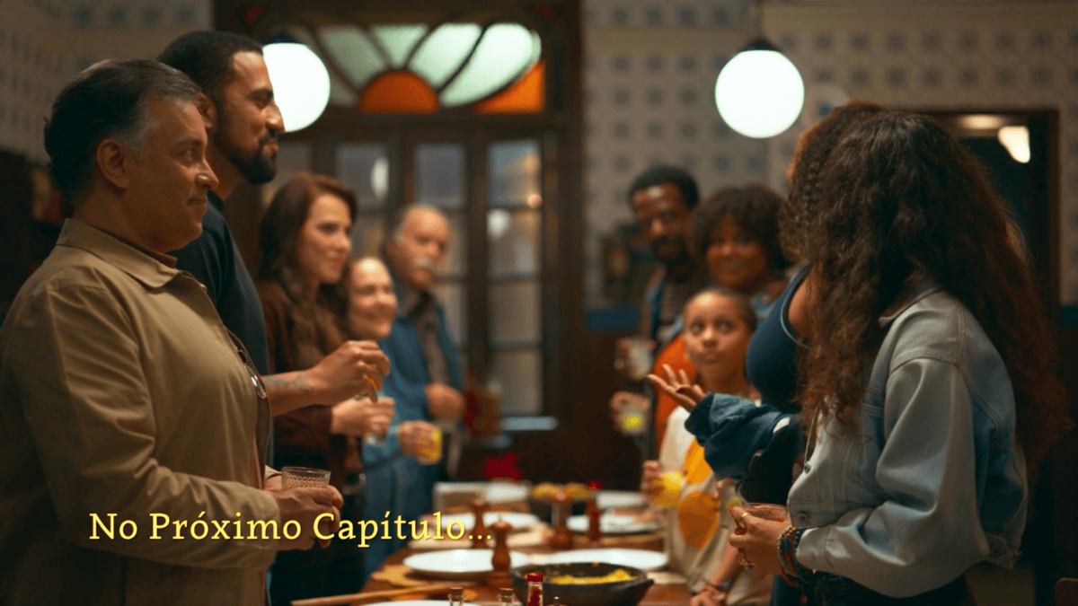 Jantar na cena da novela