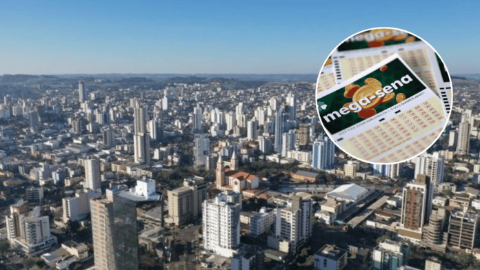 Aposta vencedora da Quina da Mega-Sena foi realizada em Chapecó (Foto: Prefeitura de Chapecó, Divulgação; Rodrigo de Oliveira, Caixa, Divulgação)