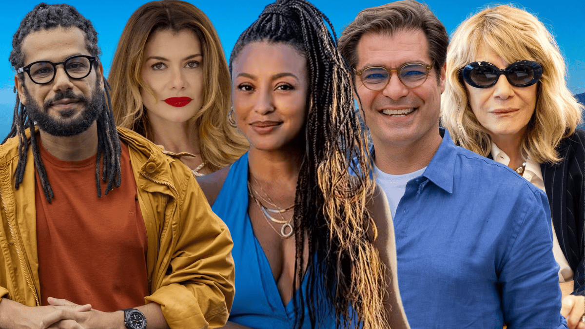 Amaury Lorenzo, Alinne Moraes, Sheron Menezzes, Thiago Lacerda e Renata Sorrah como parte do elenco de "Por Você" novela das sete da TV Globo