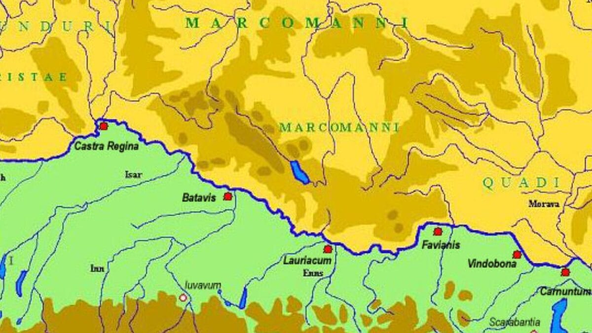 Milênios mais tarde, Roma converteu o Danúbio em fronteira militar, cercada por fortalezas, estradas, acampamentos e assentamentos civis (Imagem: Cristiano64 e El bes / Wikimedia Commons)