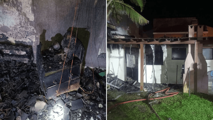 Homem é encontrado morto em banheiro durante incêndio em pousada de Garopaba