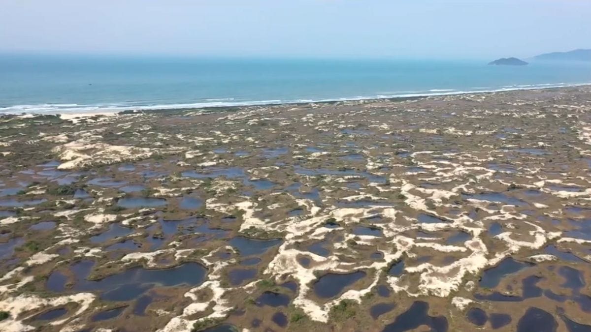 Chuvas transformam dunas em “Lençóis Manezinhos”, encantam turistas, mas especialistas alertam para o risco
