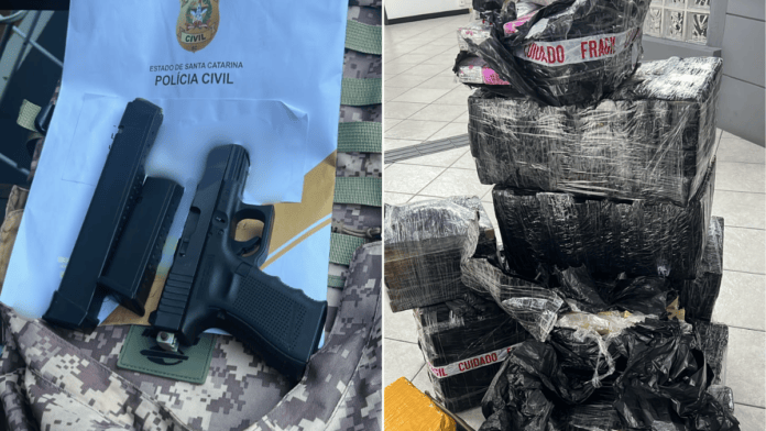 Carro com 200 kg de maconha leva polícia a descobrir rede de tráfico e prende 8 pessoas em SC