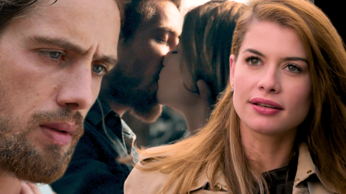 Felipe (Rafael Cardoso) e Lívia (Alinne Moraes) em cena de Além do Tempo novela da TV Globo