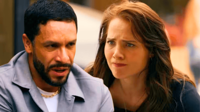 César (Rainer Cadete) e Adriana (Letícia Colin) em Quem Ama Cuida novela da TV Globo