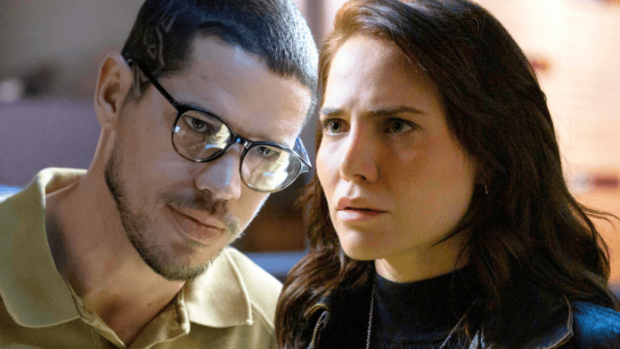 Iuri (José Loreto) e Adriana (Leticia Colin) em cena de Quem Ama Cuida, novela das nove da TV Globo